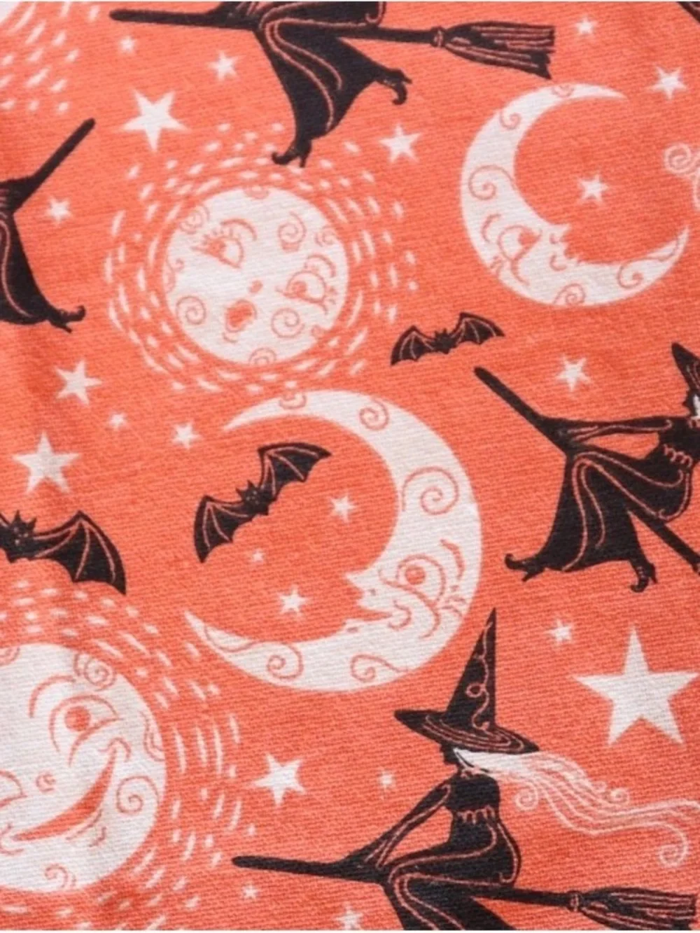 New! Johanna Parker Orange Black Halloween Witch Moons Kitchen Apron